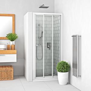 Sprchové dvere 100 profil biely/sklo transparent Roth  PD3N