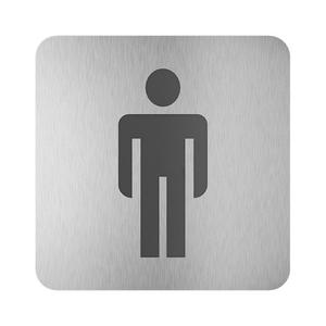 Nerezový piktogram wc muži, povrch matný Sanela SLZN 44AA