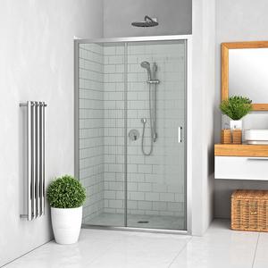 Sprchové dvere 100 profil strieborný lesklý/sklo intima Roth  LLD2, s úpravou RothETC
