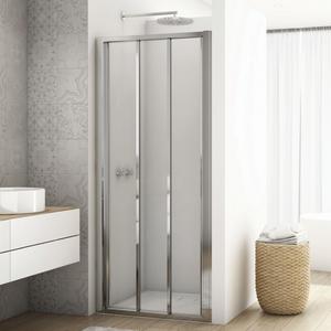 Sprchové dvere 1000 mm 3-dielne posuvné profil aluchróm, sklo číre, DIVERA SanSwiss
