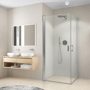 Sprchové dvere 90 univerzálne Black/Transparent jednokrídlové do kombinácie s dverami al. pevnou stenou CI PIG 900/2000 ROTH