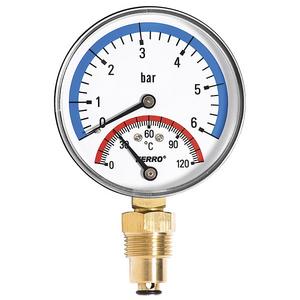 Termomanometer 80 0-6bar 0-120°C 1/2