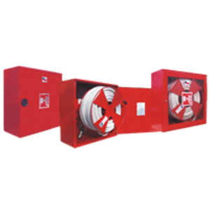 Požiarny exteriérový hydrantový navijak komplet D25/30m červený 650x650x285 P&H