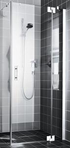 Kermi Kyvné dvere Filia XP 1WR 07520, 725-750/2000 strieborná vys.lesk ESG čiré Clean, jednokrídlové kyvné dvere s p. dielom pre Bočná stenu/zkrácenou Bočná stenu