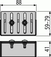 Koncovka drenážneho žľabu 75 mm, nerez - Foto0