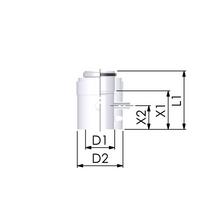 Komín. merací bod DN80 PPS biely CoxGeelen - Foto0