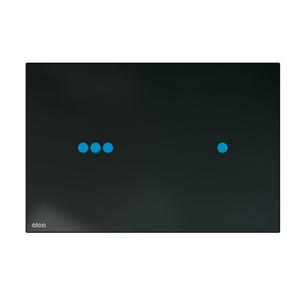 MODUL tlačítko  WC Alca s podsvietením SKLO-Čierna NIGHT LIGHT-3 senzor  /napájanie zo siete/
