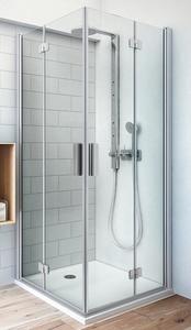 Sprchové dvere 90 leštený hliník/transparent Roth  TZOL1