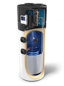Tepelné čerpadlo na ohrev teplej vody (TUV) stacionárne  200l s 1 výmenníkom AQUATHERMICA HPWH 2.1  Quadroflex