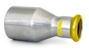 I.INOX.PLYN Redukcia PRESS GAS - s jedným zásuvným koncom - 22-18mm