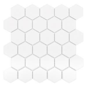 Mozaika HEXAGON WHITE 51 mat