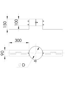 Almeva DW25 Krokvový držiak DW25/200 nerez