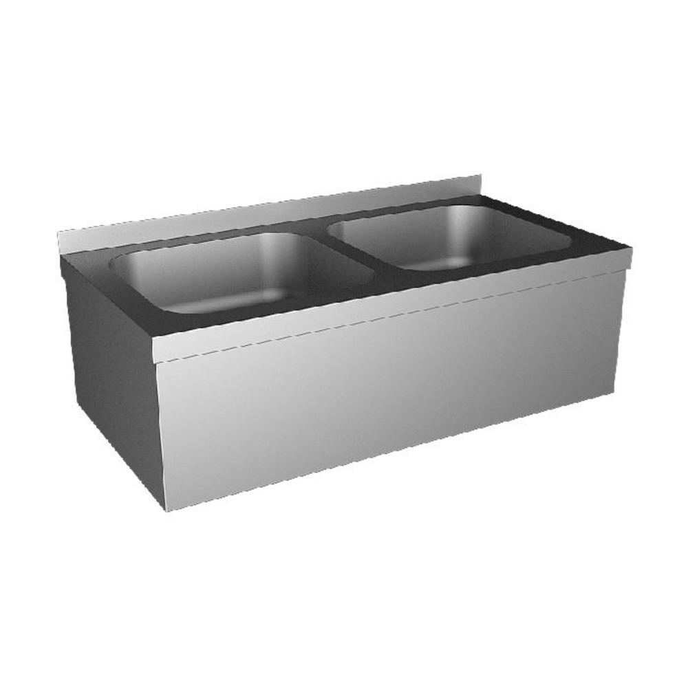 Dvojdrez nerezový matný na stenu SLUN 06 Sanela