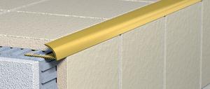 PROFIL HLINIKOVY  elox zlatý odľahčený tvar J d=2,5m h=10mm