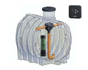 ELCU-5000l KOMPLET Plastová nádoba na využitie dažďovej vody s čerpadlom DTRON3 X 45/90 a riad. Com Box      IVAR CS