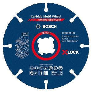 BOSCH KOTÚČ REZACÍ X-LOCK CARBIDE MULTI WHEEL 125 MM