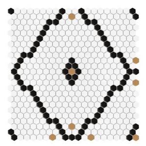 MOZAIKA HOUSE LOVES Mini Hexagon Rombdance Black matt