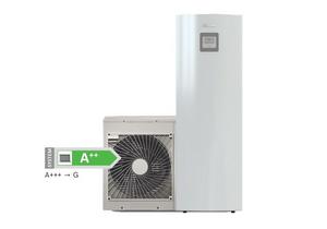 Tepelné čerpadlo  split vzduch/voda   8kW, 1-fázové 57°C s integrovaným zásobníkom TÚV 190 l , Zostava Compress 3000 AWS 8 M, Bosch