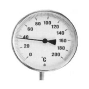 Teplomer stonkový uhlový TU100, l=100mm, 0+450°C