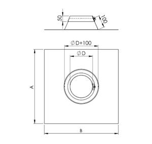 ALM.DW25 prestup strechou 16-25° s manzetou DW25/200 nerez