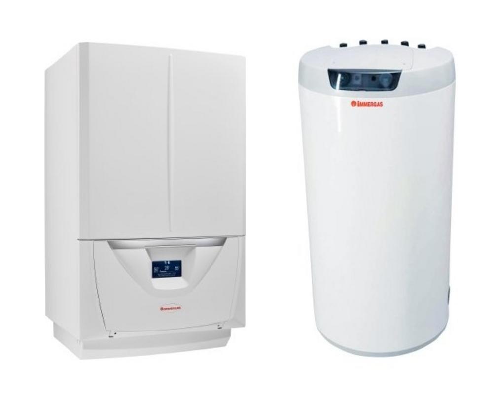 Kotol plyn.kondenz.so zásob.120l externý, 32kW IMMERGAS SUPERIOR 35 PLUS + zásob. UBS 125 V V2 