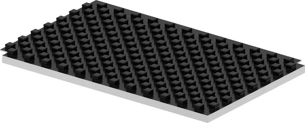 Doska podlahová hr.18 mm NOP, fólia - PS, raster  50 mm 1400 x 800 mm Nubos SEE UPONOR