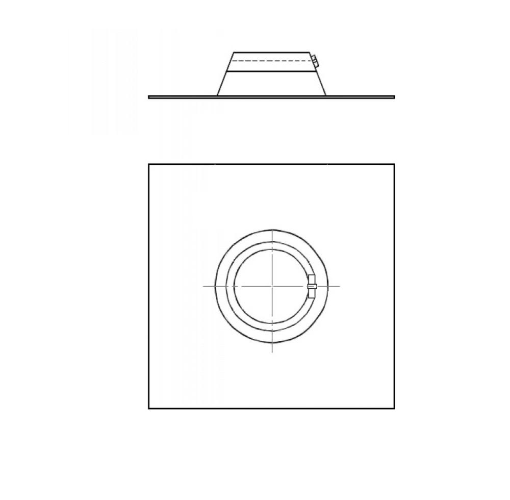 ALM.DW25 prestup strechou 16-25° s manzetou DW25/180 nerez