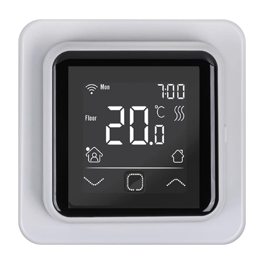 Dotykový LCD programovateľný termostat CU 540 SMART s teplotným senzorom podlahy a interiéru, biely