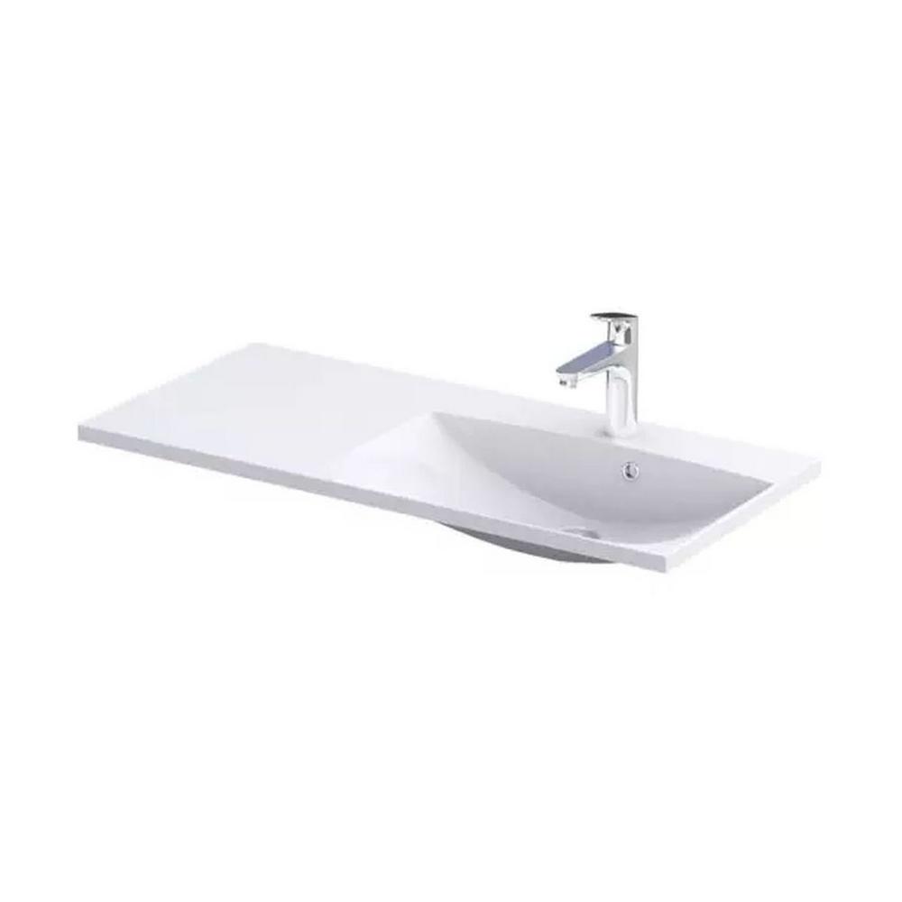Nábytok umývadlo nábytkové 100 cm biele, syntetická, s odkladacou plochou vpravo AMELIA Oristo