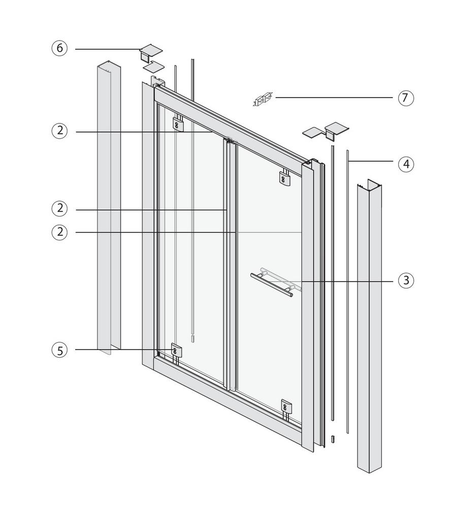 KOLO ND GEO-6 GDRB sada tesneni pre skladacie dvere