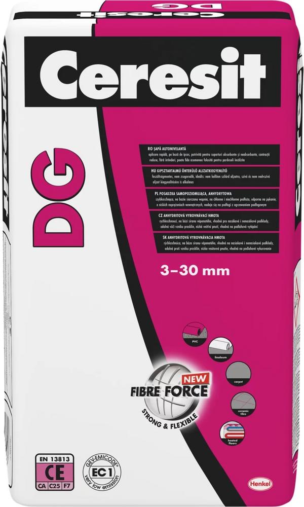 Samonivelačná stierka ceresit DG, 25kg