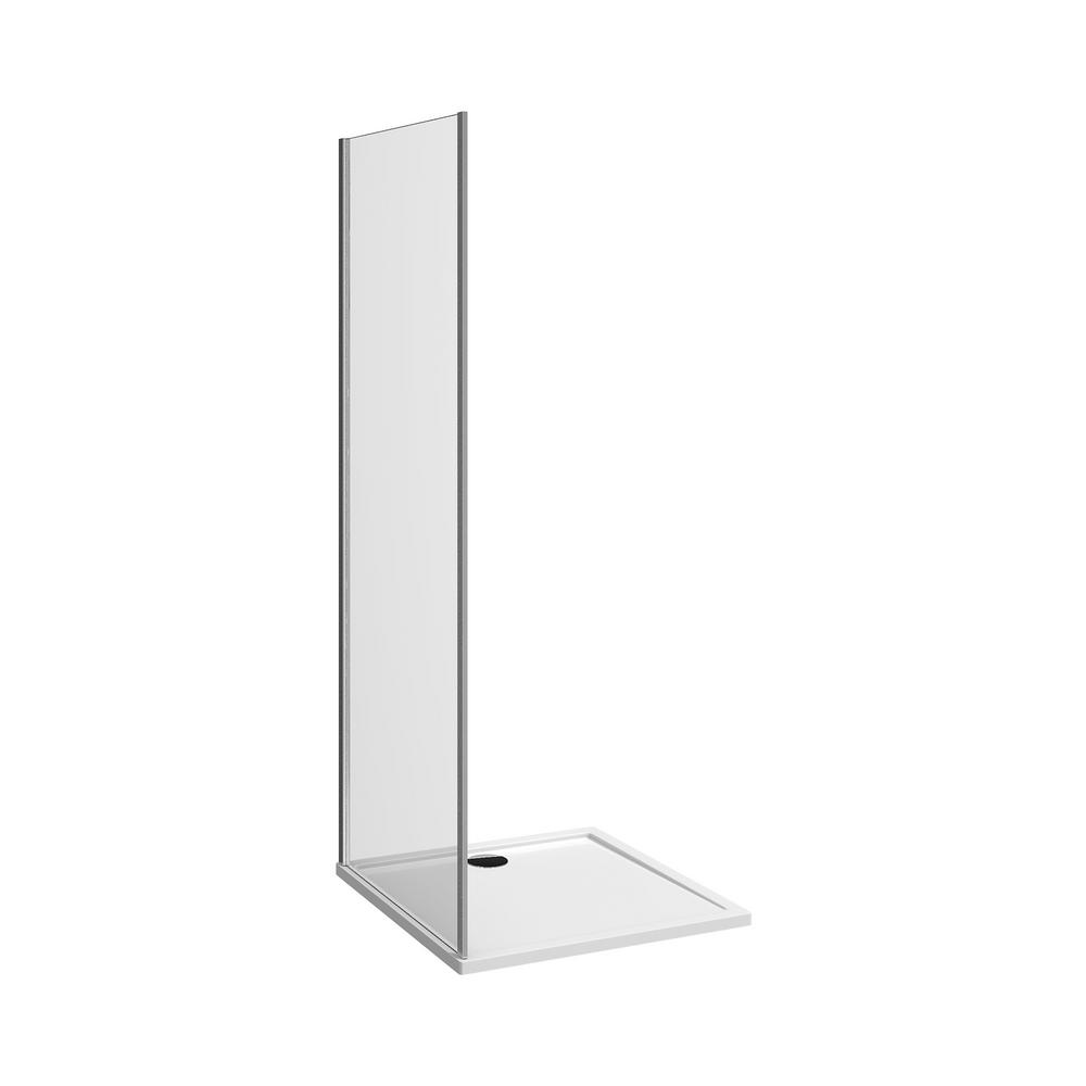 JIKA STENA BOČNÁ NION 80 strieborný lesklý profil/číre+perla Glass