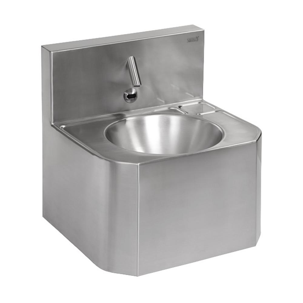 Nerezové automatické závesné umývadlo s elektronikou ALS, pre prívod studenej a teplej vody, 24 V DC Sanela SLUN 72E