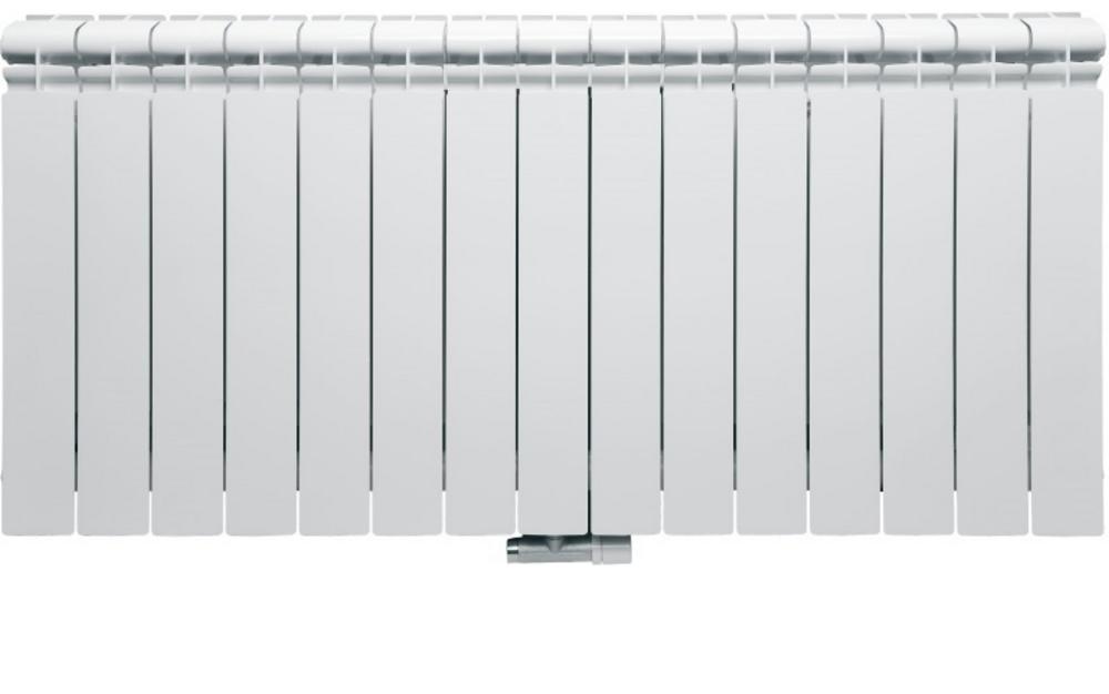 Radiátor hliníkový Lipovica ORION 350/12CL  PL pravý rohový, spodné pripojenie, termoventil hore