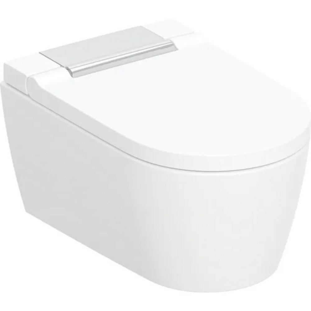 Geberit AquaClean Sela kompletné závesné WC: Keramika WC: biela/KeraTect, Dizajnový kryt: lesklý chróm