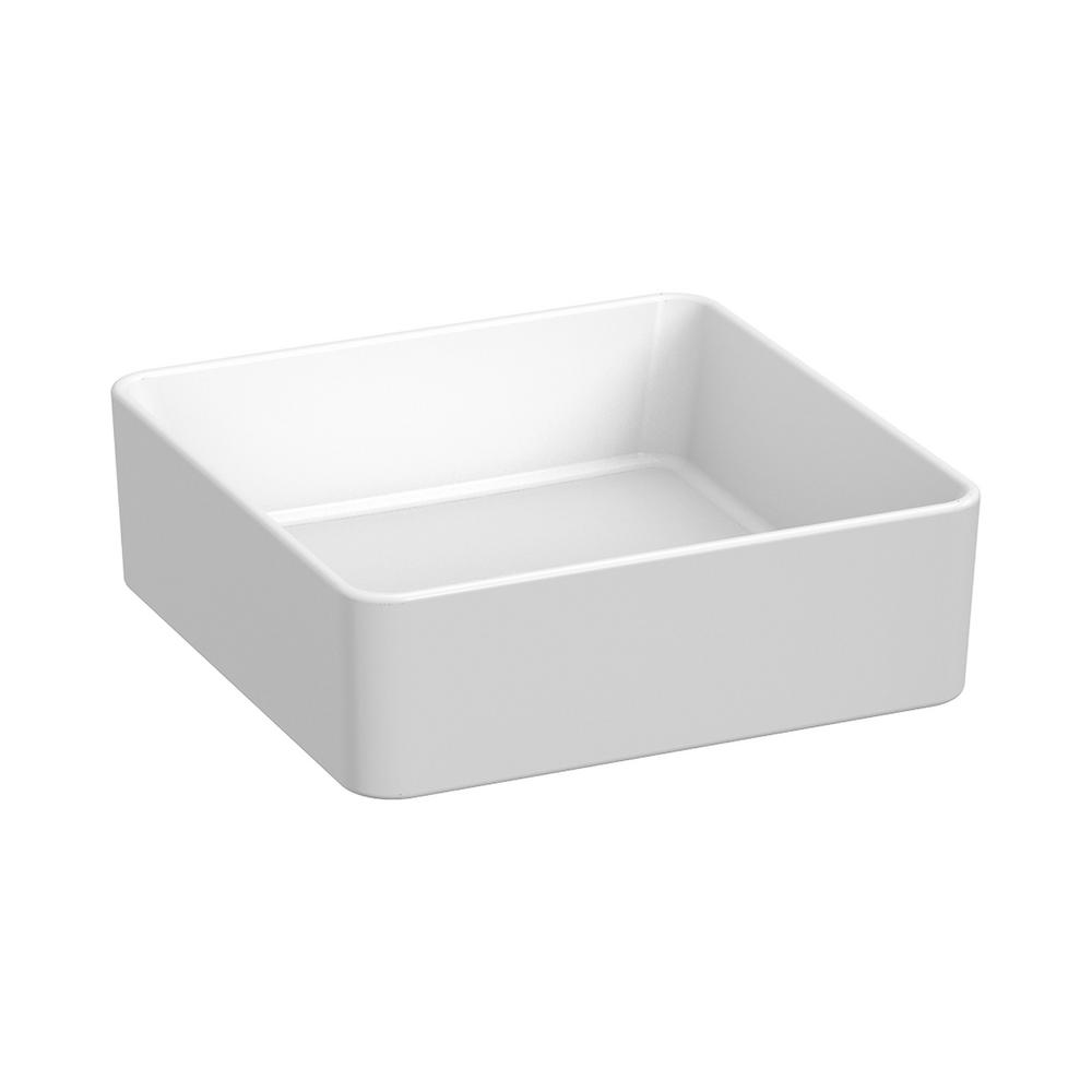 Umývadlová misa CUBITO PURE 38x38x14 BEZ OTV,biela, bez prepadu vr.um.vypust s keram.krytkou hranata Laufen