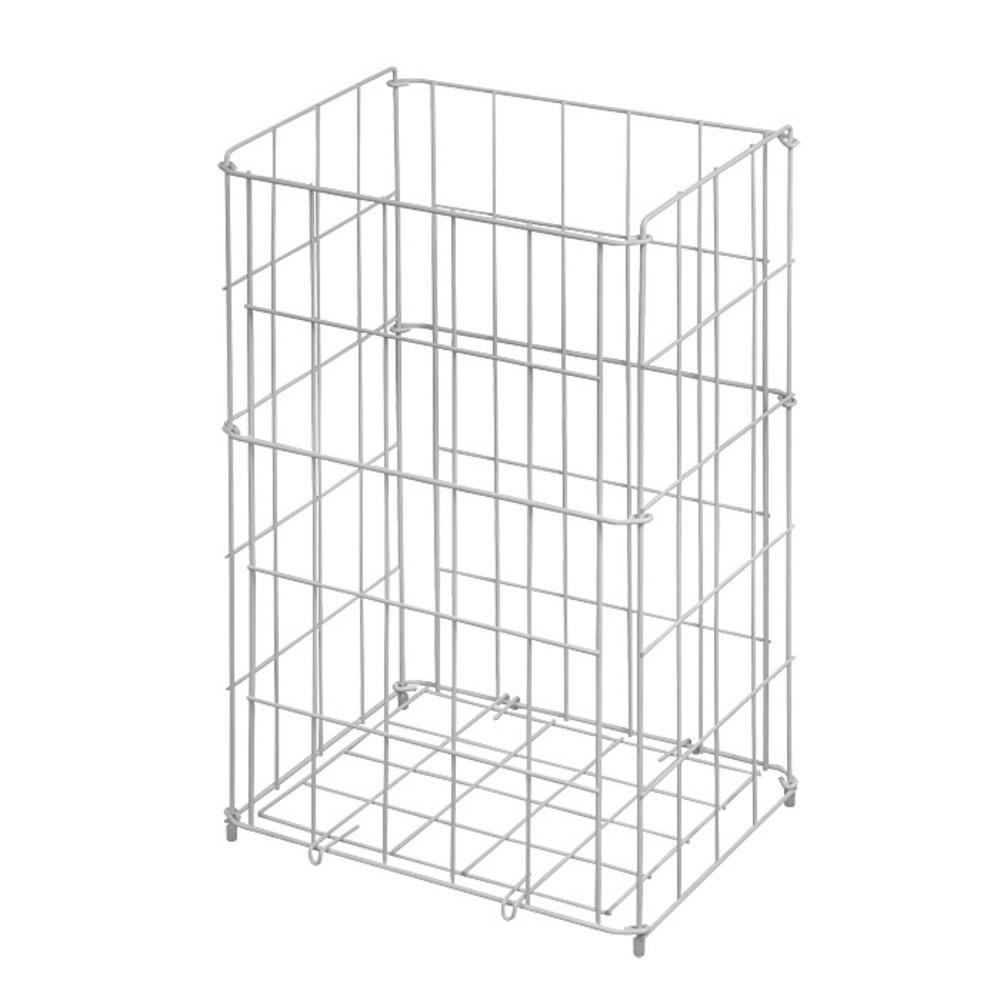 Nerezový drôtený kôš univerzálny 540x340x260 na postavenie na zem, biely  Sanela SLZN 42