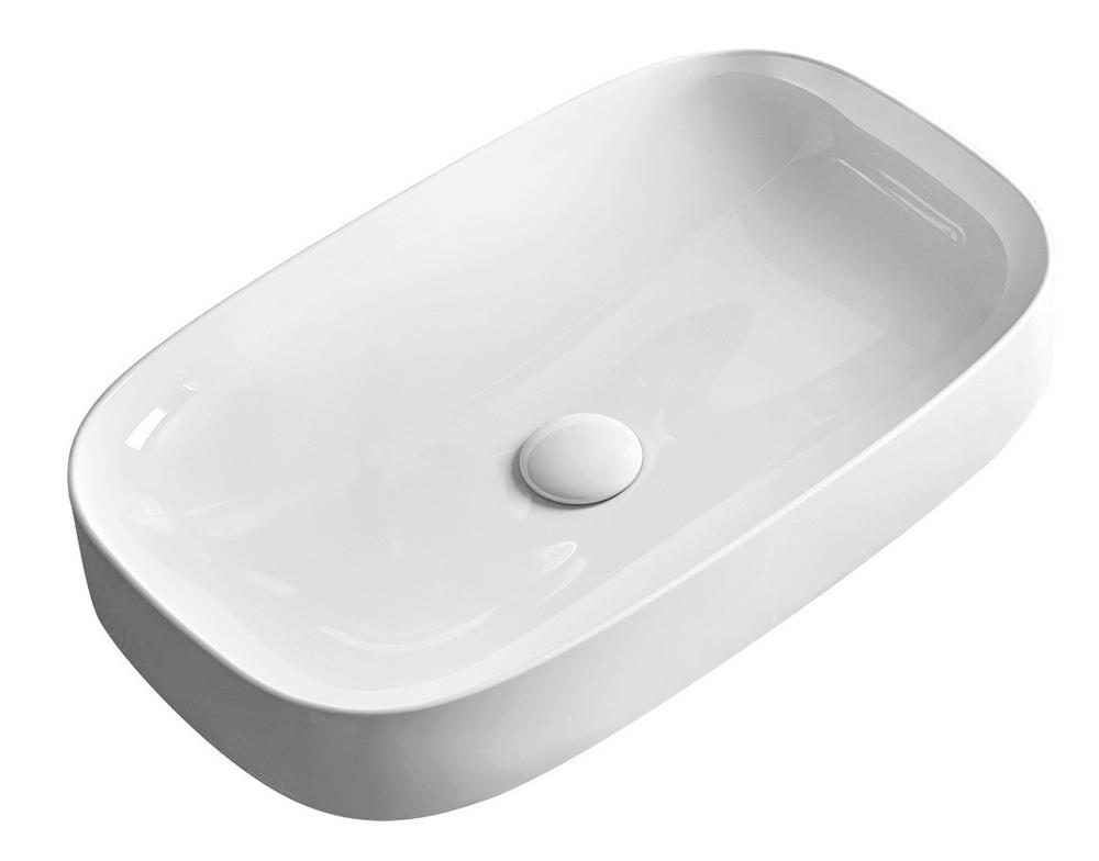 Umývadlová misa 65x40 bez otvoru na batériu biela Konter Eden