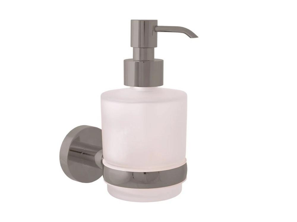 Dávkovač tekutého mydla sklo RAV Colorado kartáčovaný metal grey/pieskované sklo