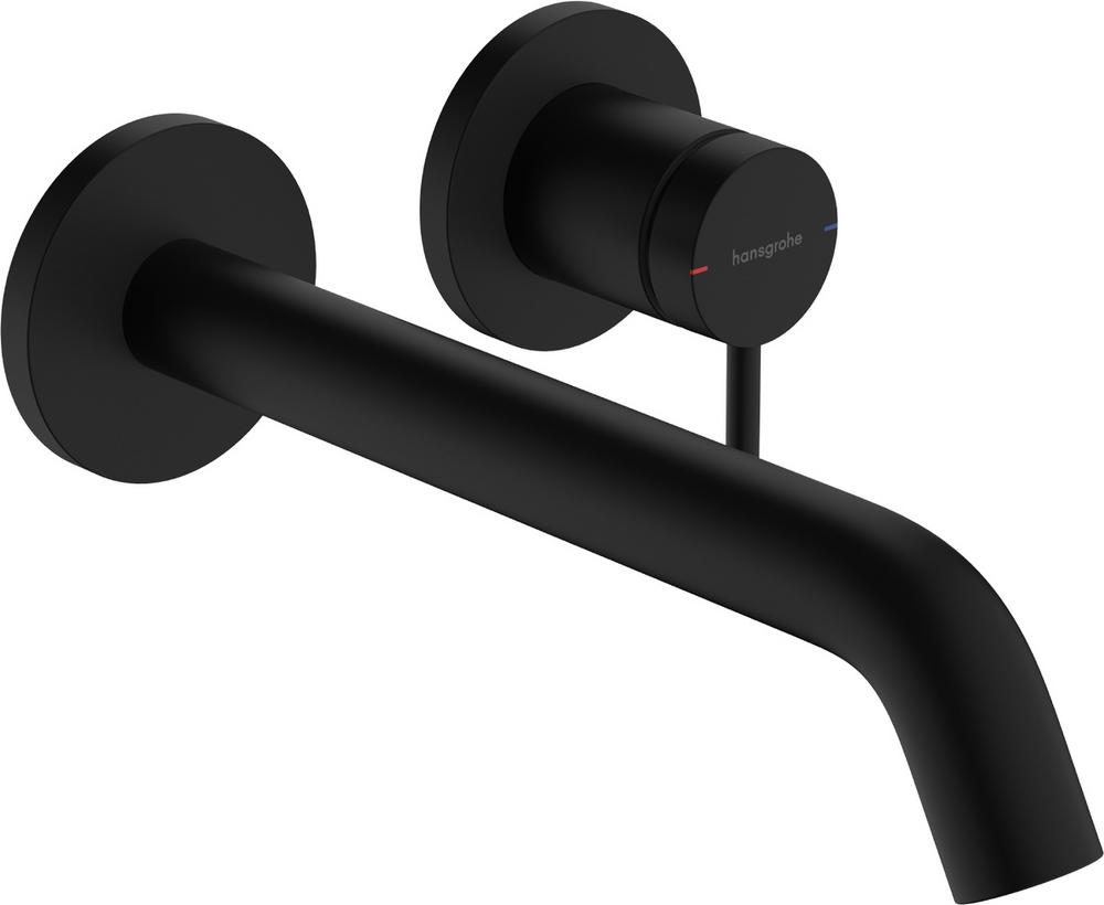 HG Tecturis S páková umyvadlová baterie pod omítku, montáž na stěnu s výtokem 22,5 cm matná černá 73351670