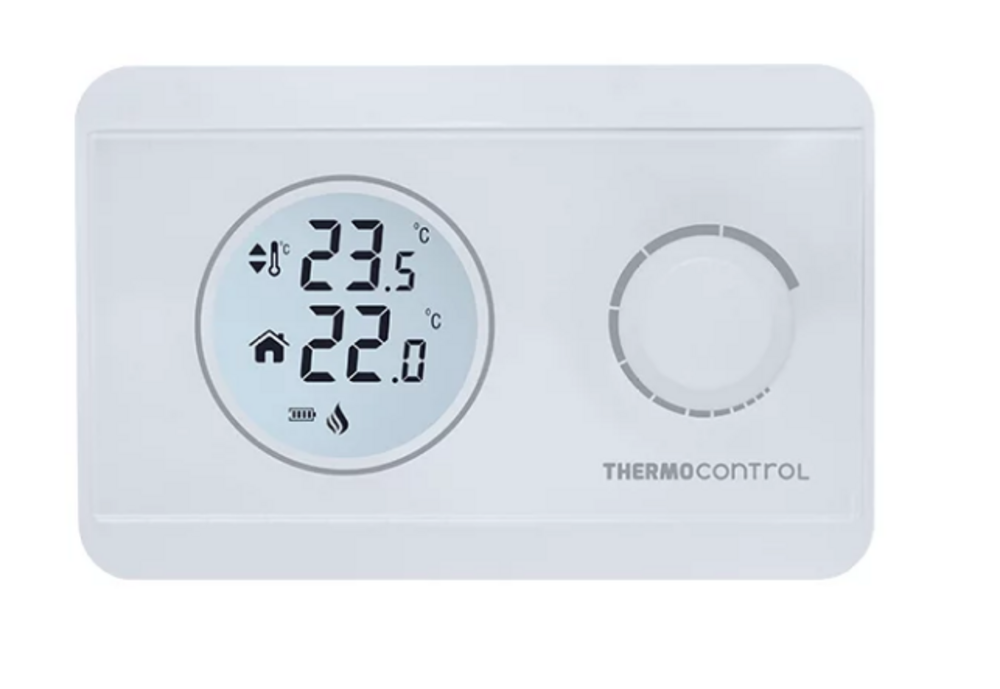 Digitálny manuálny termostat, biely, 0-230V, 2A