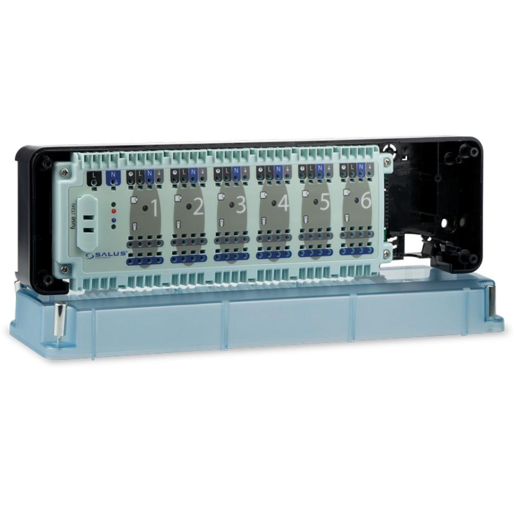 SALUS KL06-230V Centrálna svorkovnica pre ovládanie podlahového vykurovania, 6 zón, 24 okruhov, 230 V