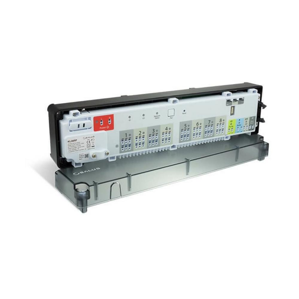 SALUS KL08RF Bezdrôtová 8-zónová centrálna svorkovnica na ovládanie podlahového vykurovania