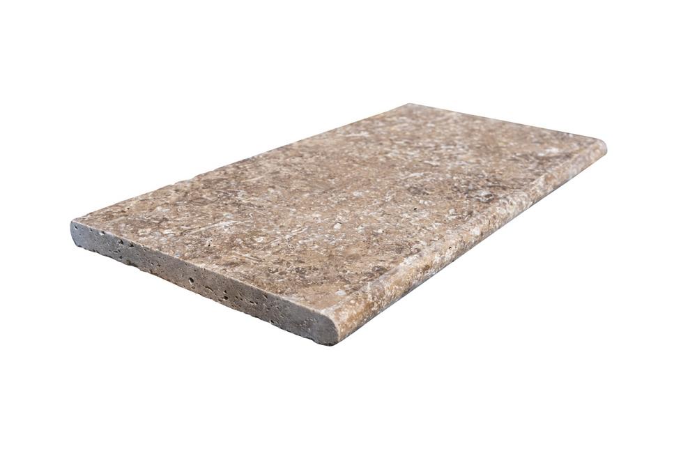 Dlažba kameň - bazénový lem ATR56 Travertín 30,5x61x3cm,hnedá, úprava Antik