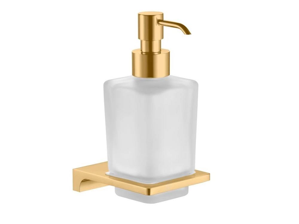 Dávkovač tekutého mydla, pieskované sklo/zlatá kartáčovaná, Nil Slezák-RAV