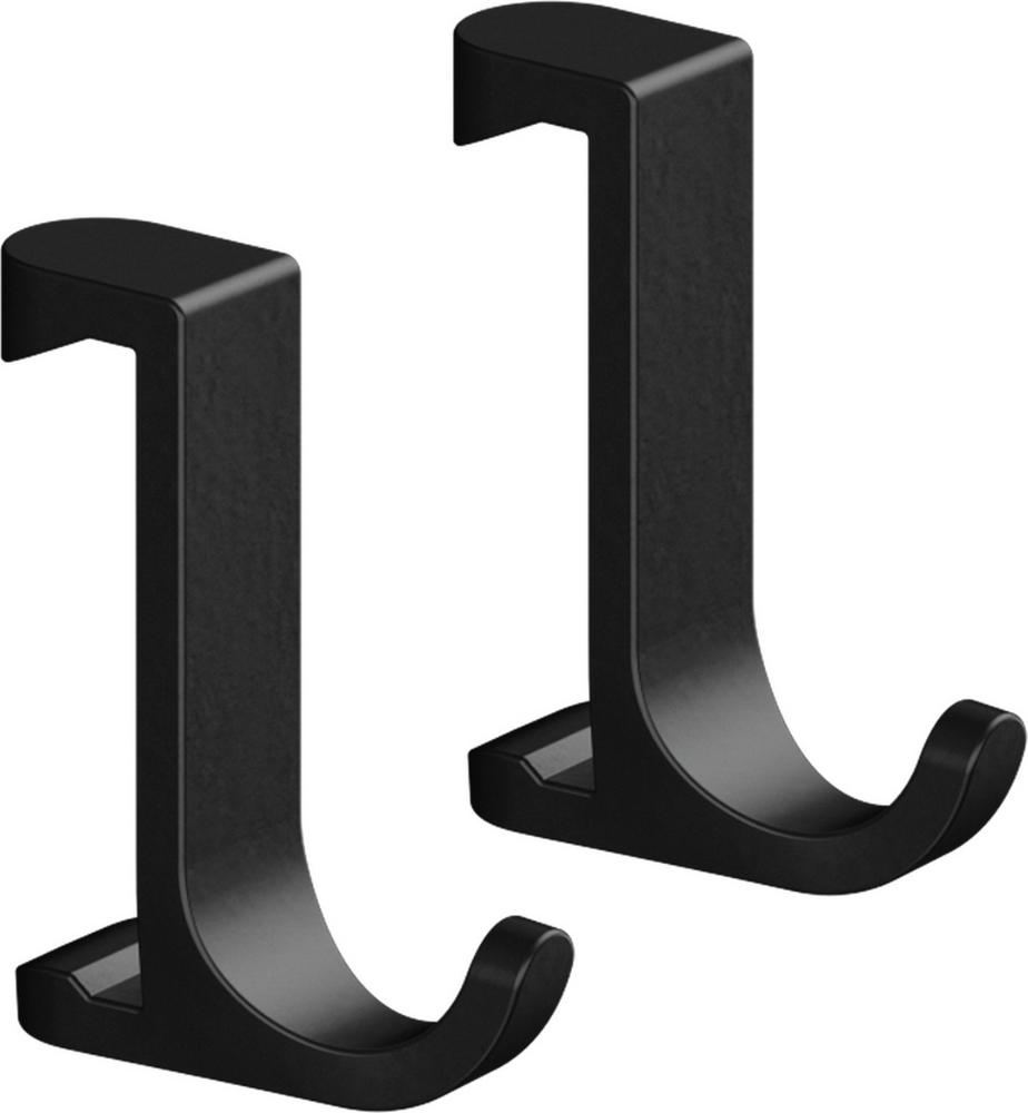 Držiak na uterák - úzke háčiky, 2 ks v balení, čierna matná WallStoris Hansgrohe