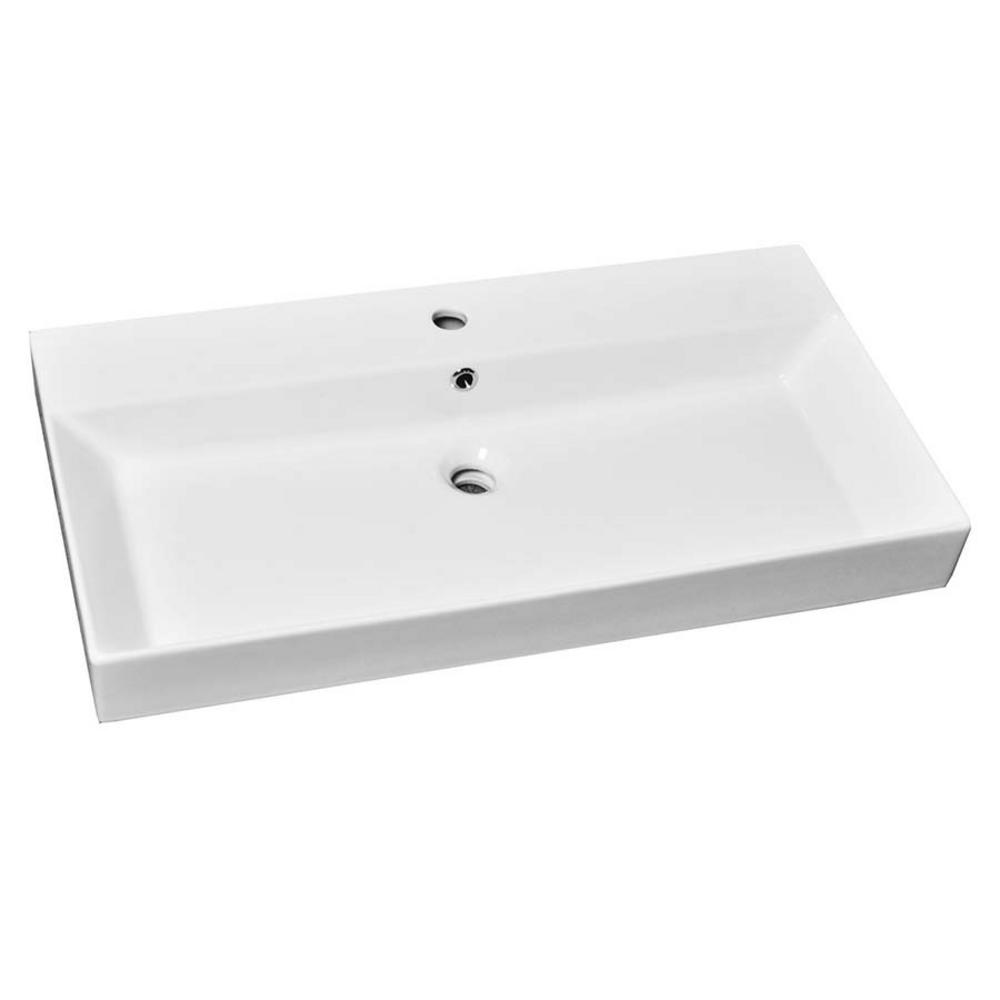 Umývadlo keramické 120x45,5x10 dvojité, 2-otvor, biela Sans Eden