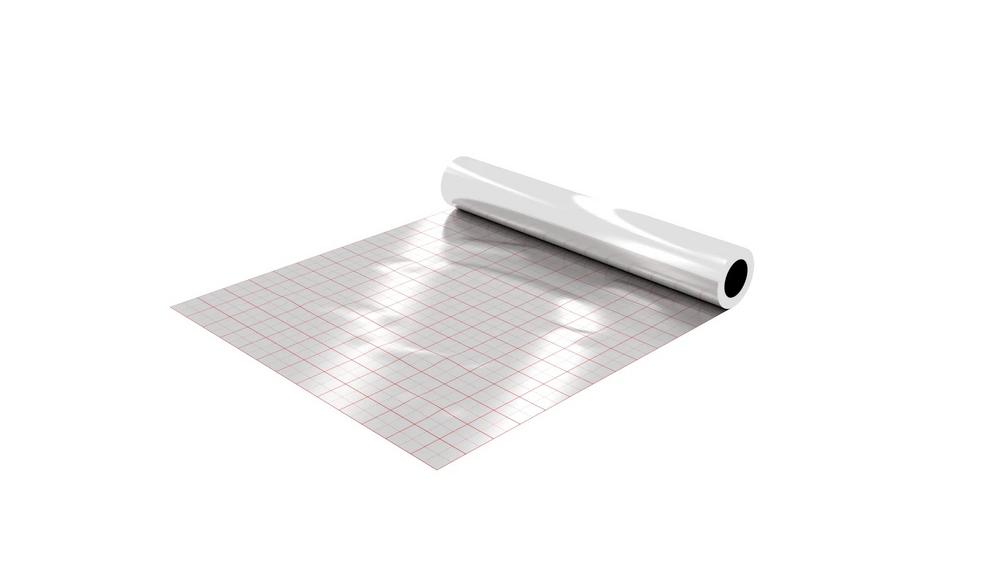 Fólia podlahová fólia RASTER, plastová LDPE, raster 50mm 0,2 x 1200mm/100m2 FR IVAR CS