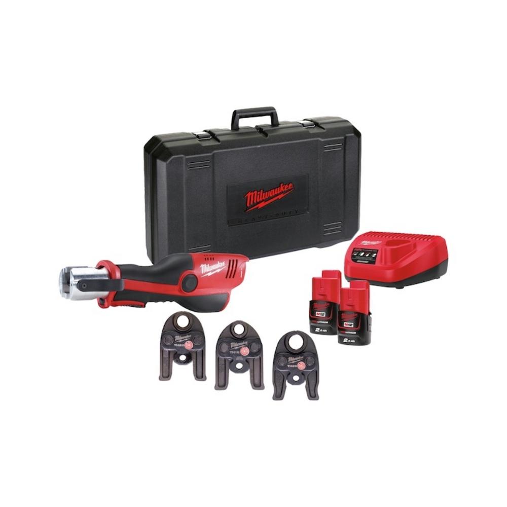 MILWAUKEE Akumulačná lisovačka FORCE LOGIC s čeľustami TH 16,20,26 v kufríku, hydraulický lis s ONE-KEY