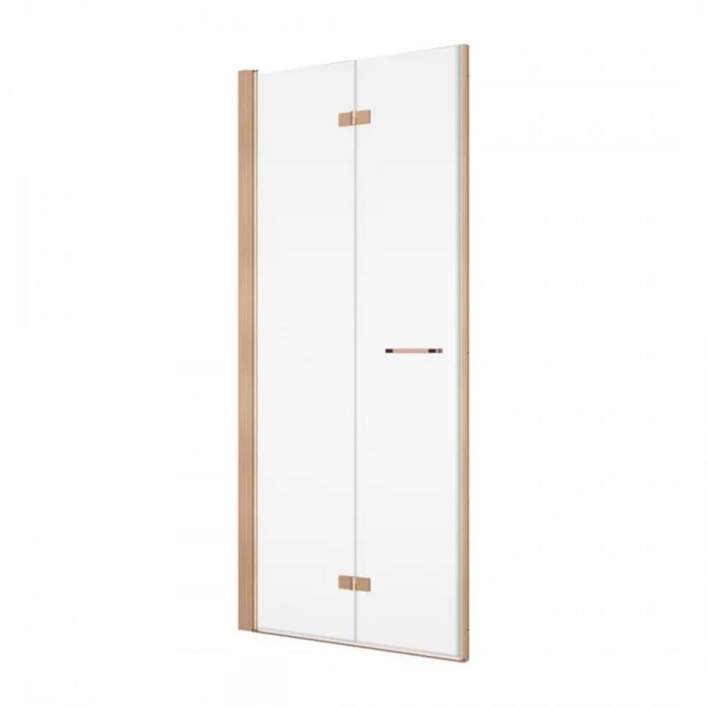 Sprchové dvere 1000 2-krídlové skladacie ľavé / 1 strana rohového vstupu, copper brushed/transparent
